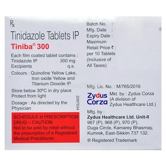 tiniba 300mg tablet 10's